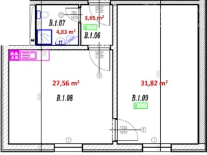 Pronájem bytu 2+kk, Ivanovice na Hané, Tyršova, 71 m2