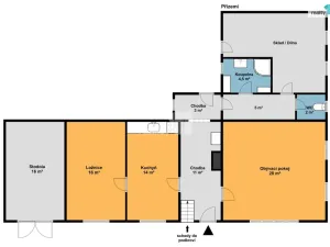 Prodej rodinného domu, Chodov, Husova, 2336 m2