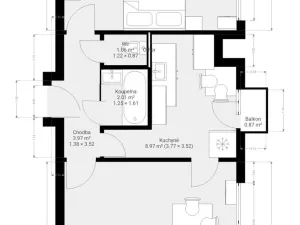 Pronájem bytu 2+1, Brno, Úvoz, 56 m2