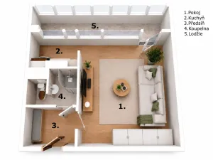 Prodej bytu 1+kk, Slaný, Záfortenská, 25 m2