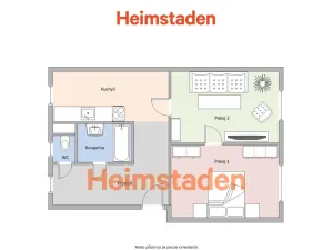 Pronájem bytu 2+1, Karviná - Nové Město, Fučíkova, 55 m2
