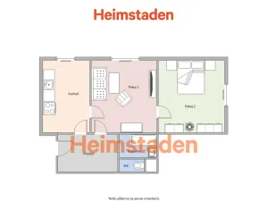 Pronájem bytu 2+1, Ostrava - Poruba, 17. listopadu, 58 m2