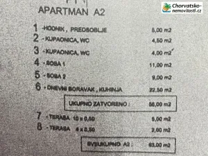 Prodej bytu 3+kk, Novalja, Chorvatsko, 68 m2