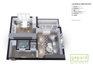 Prodej bytu 1+1, Cheb, Matěje Kopeckého, 36 m2