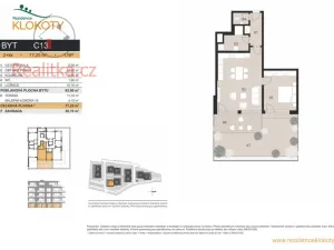 Prodej bytu 2+kk, Tábor - Klokoty, Jaroslava Vacka, 77 m2
