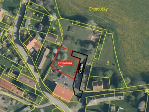 Prodej pozemku, Chorušice, 850 m2