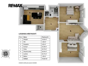 Pronájem bytu 4+kk, Praha - Smíchov, Pod tratí, 111 m2