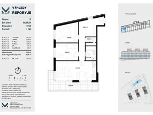 Prodej bytu 3+kk, Praha - Řeporyje, Jáchymovská, 75 m2