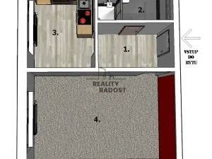 Pronájem bytu 1+1, Zlín, Javorová, 35 m2