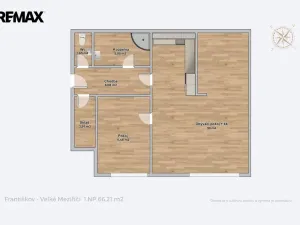 Pronájem bytu 2+kk, Velké Meziříčí, Františkov, 66 m2