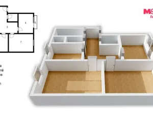 Prodej bytu 3+1, Kostelec nad Orlicí, Nerudova, 79 m2