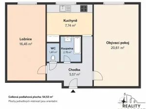 Pronájem bytu 2+1, Brno, Ostružinová, 55 m2