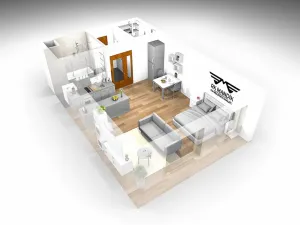 Pronájem bytu 1+kk, Praha - Prosek, Valečovská, 45 m2