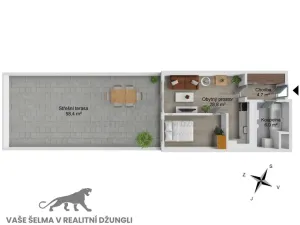 Prodej bytu 2+kk, Praha - Dolní Měcholupy, Honzíkova, 41 m2