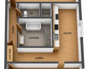 Prodej bytu 2+1, Havlíčkův Brod, Sídliště Pražská, 35 m2