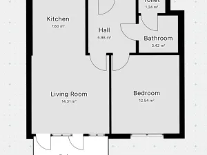 Pronájem bytu 2+kk, Praha - Žižkov, Olšanská, 50 m2