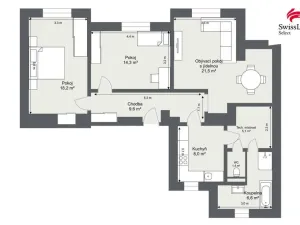 Prodej bytu 3+1, Praha - Břevnov, 8. listopadu, 80 m2