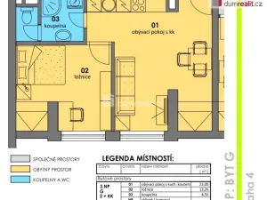 Pronájem bytu 2+kk, Praha - Krč, Na Dvorcích, 41 m2