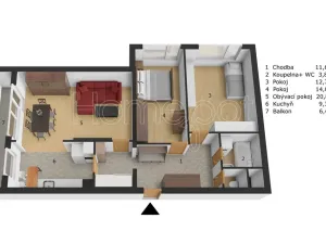 Pronájem bytu 3+1, Praha - Letňany, Ostravská, 73 m2