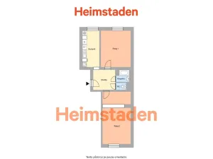Pronájem bytu 2+1, Ostrava - Poruba, Budovatelská, 57 m2