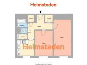 Pronájem bytu 2+1, Ostrava - Poruba, Nezvalovo náměstí, 60 m2