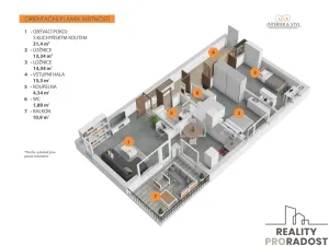 Prodej bytu 3+kk, Praha, Nad přehradou, 80 m2