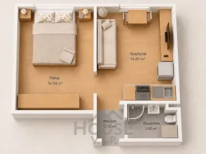 Prodej bytu 2+kk, Praha - Hostivař, Bělinského, 36 m2