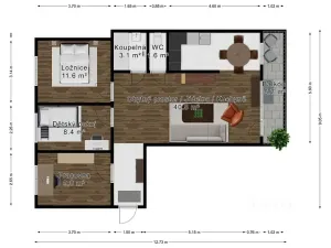 Prodej bytu 4+kk, Kamenice, Sídliště II, 77 m2