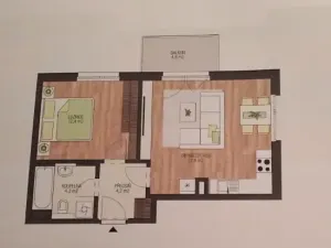 Pronájem bytu 2+kk, Praha - Zličín, Křivatcová, 46 m2