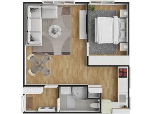 Prodej bytu 2+kk, Brno, Renneská třída, 47 m2