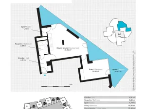 Pronájem bytu 2+kk, Praha - Žižkov, Pitterova, 58 m2