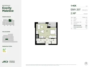 Prodej bytu 1+kk, Praha - Malešice, Univerzitní, 38 m2