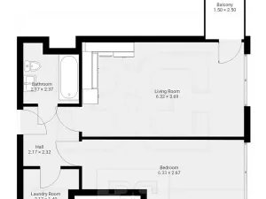 Pronájem bytu 2+kk, Praha - Vysočany, Střídavá, 56 m2