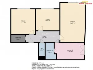 Prodej bytu 3+1, Brno - Černovice, Kneslova, 64 m2