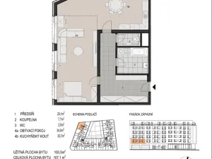 Prodej bytu 1+kk, Plzeň - Východní Předměstí, Šumavská, 107 m2
