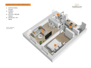 Pronájem bytu 2+1, Praha - Nusle, Čestmírova, 52 m2