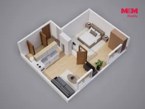 Prodej bytu 1+1, Ústí nad Labem - Neštěmice, Na Výšině, 35 m2