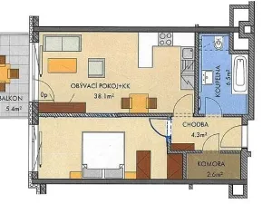 Pronájem bytu 2+kk, Praha - Střížkov, Zakšínská, 54 m2