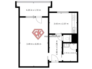 Pronájem bytu 1+1, Ústí nad Orlicí - Hylváty, Třebovská, 39 m2
