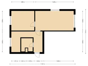 Pronájem bytu 2+1, Most, Čs. mládeže, 51 m2
