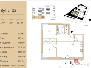 Prodej bytu 3+kk, Hrádek nad Nisou, 67 m2