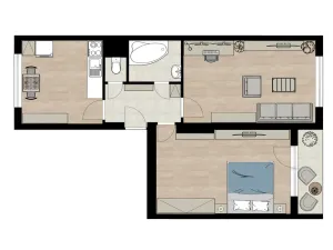 Prodej bytu 2+1, Tábor, Trocnovská, 67 m2