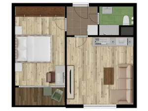 Pronájem bytu 2+kk, Česká Lípa, Pražská, 40 m2