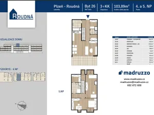 Prodej bytu 3+kk, Plzeň, Na Roudné, 103 m2