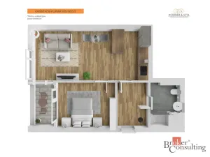 Pronájem bytu 2+kk, Praha - Smíchov, Plzeňská, 51 m2