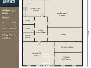 Pronájem obchodního prostoru, Plzeň - Východní Předměstí, Pařížská, 150 m2