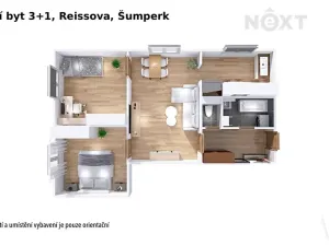 Pronájem bytu 3+1, Šumperk, Reissova, 58 m2