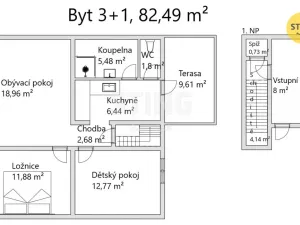 Prodej historického objektu, Zlín, Zálešná I, 82 m2