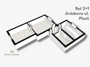 Pronájem bytu 2+1, Plzeň - Božkov, Jiráskova, 44 m2
