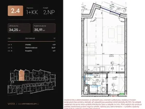 Pronájem bytu 1+kk, Praha, Milánská, 35 m2